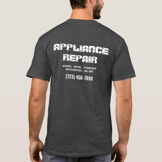 Gerätereparatur Berufliche Werbung T-Shirt (Rückseite)