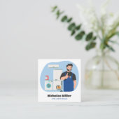 Gerätereparatur Quadratische Visitenkarte (Stehend Vorderseite)