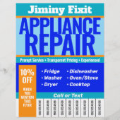 Gerätereparaturabreißer aus Telefonnummer Flyer (Vorne)