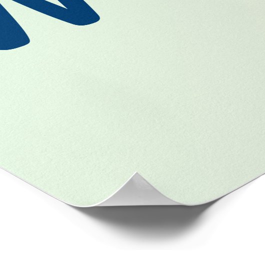 Geratschfreie Arbeitsplätze Blaue Gradienten Poster (Ecke)