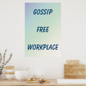 Geratschfreie Arbeitsplätze Blaue Gradienten Poster (Küche)