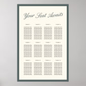 Geräucherter Fichten-Klassiker-Script-Hochzeits-Si Poster (Vorne)