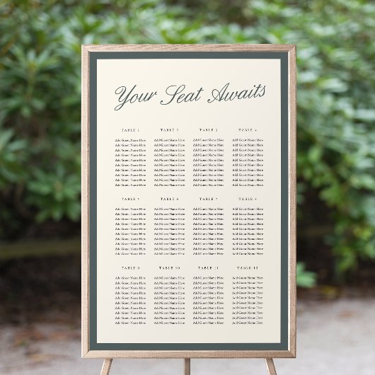 Geräucherter Fichten-Klassiker-Script-Hochzeits-Si Poster