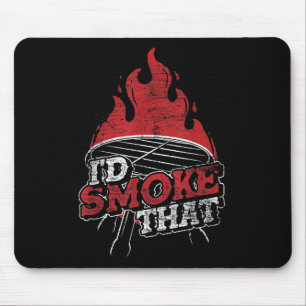 Geräuchertes Fleisch Grillfest Steak Funny Barbecu Mousepad