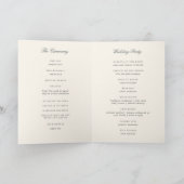 Gerauchte Fichten-Klassiker-Script-Pinstripe-Hochz Programm (Innenseite)