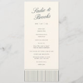 Gerauchte Fichten-Klassiker-Script-Pinstripe-Hochz Programm (Vorderseite)