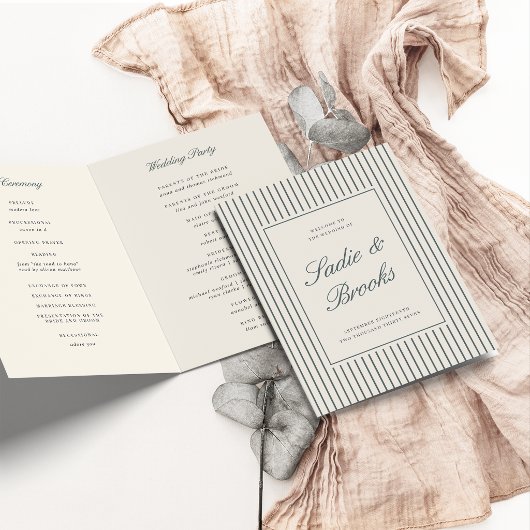 Gerauchte Fichten-Klassiker-Script-Pinstripe-Hochz Programm