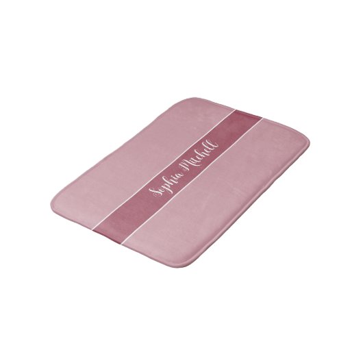 Geräumige Eleganz - Falsche Rose Name Bath Mat Badematte (Schrägansicht)