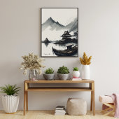 Geräumige japanische Töne: Die Schönheit der Tinte Poster