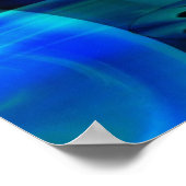 Geräumige Verzerrung in blauem Abstraktem Poster (Ecke)