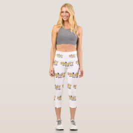 Geräumiges, aber niedliches Design Capri Leggings