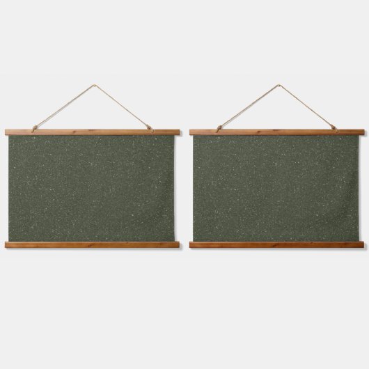 Geräumiges Moosgrün-Wandband mit Holzschaden Wandteppich Mit Holzrahmen (Doppelt)