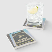 Geräumiges Oyster Seafood Restaurant Charleston, S Steinuntersetzer (Seitenansicht)