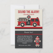 Geräusch der Minimalistischen Firefighter-Kinderdu Dankeskarte (Vorderseite)