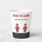 Geräusch der Minimalistischen Firefighter-Kinderdu Pappbecher (Rückseite)