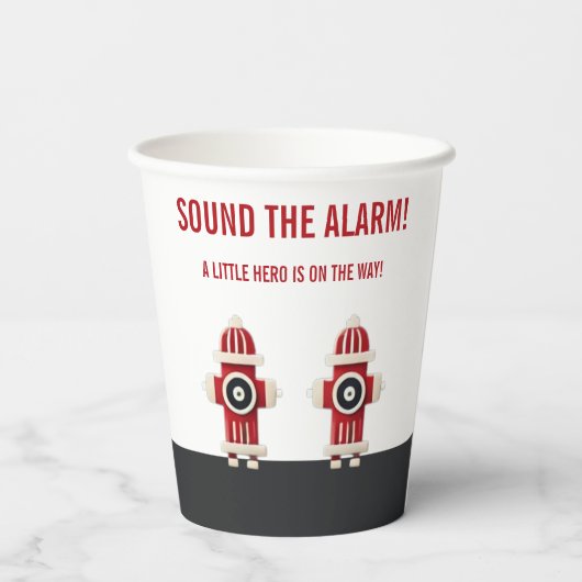 Geräusch der Minimalistischen Firefighter-Kinderdu Pappbecher (Rückseite)