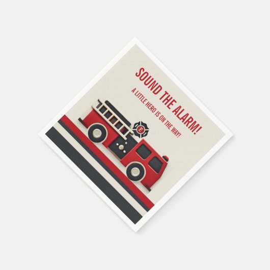 Geräusch der Minimalistischen Firefighter-Kinderdu Serviette (Ecke)
