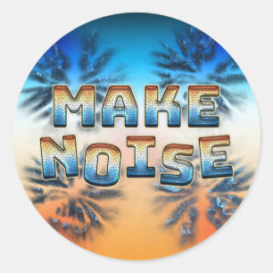 Geräusch machen runder aufkleber