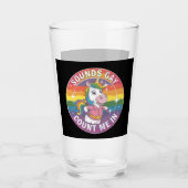Geräusche, die mich in unicoron Rainbow LGBTQ zähl Glas (Vorderseite)