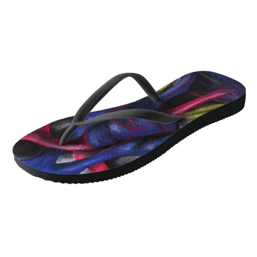 Geräusche eines blauen Herzens Anatomische menschl Badesandalen (Schrägansicht)