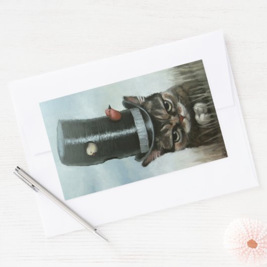 Geräusche Nachbarn Rechteckiger Aufkleber (Umschlag)