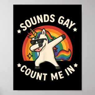 Geräusche zählen mich in Unicorn, die den LGBT-Sto Poster