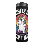 Geräusche zählen mich in Unicorn Rainbow LGBTQ Sto Thermosbecher (Vorderseite)