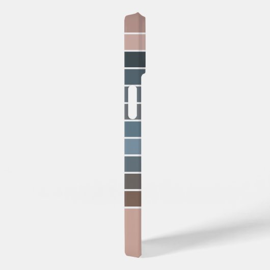 Geräuschgedämpfte erdfarbene Streifen Case-Mate iPhone Hülle (Rückseite / Rechts)