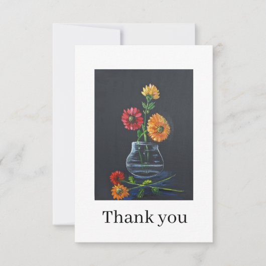 Gerber daisies Thank you card Dankeskarte (Vorderseite)