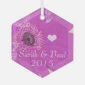 Gerber Daisy Christmas Ornament Aus Glas (Vorderseite)