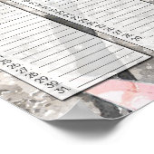 Gerber Daisy Custom Family Birthday Calendar Poster (Ecke)