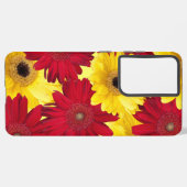 Gerber Daisy Floral Nah-Up Fotografie Samsung Galaxy Hülle (Linke Seite)