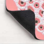 Gerber Daisy Heart Mousepad (Ecke)