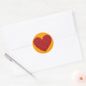 Gerber Daisy Heart Runder Aufkleber (Umschlag)