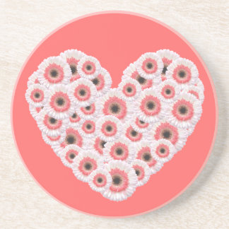 Gerber Daisy Heart Sandstein Untersetzer
