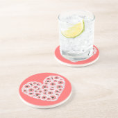 Gerber Daisy Heart Sandstein Untersetzer (Seite)
