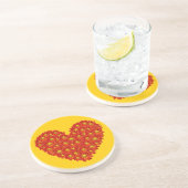 Gerber Daisy Heart Untersetzer (Seite)