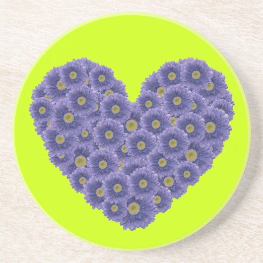 Gerber Daisy Heart Untersetzer (Vorne)