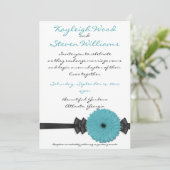Gerber Daisy Hochzeitseinladung Einladung (Stehend Vorderseite)