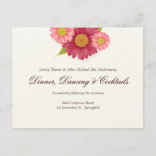 Gerber-Daisy-Hochzeitsempfangskarten Begleitkarte