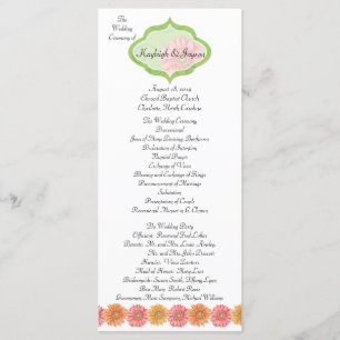 Gerber Daisy Hochzeitsprogramm für Fotos hinzufüge Programm