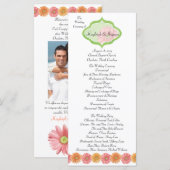Gerber Daisy Hochzeitsprogramm für Fotos hinzufüge Programm (Vorne/Hinten)