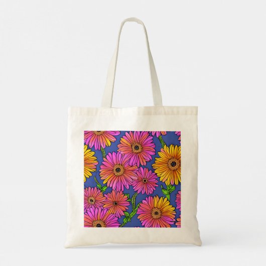 Gerber Daisy Leinwand Tasche (Rückseite)
