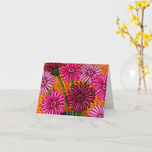 Gerber Daisy Note Card Karte (Gelbe Blume)