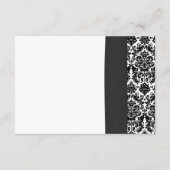 Gerber Daisy Pink Black Damask Wedding UAWG Respon RSVP Karte (Rückseite)