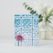 Gerber Daisy Postkarte (Stehend Vorderseite)