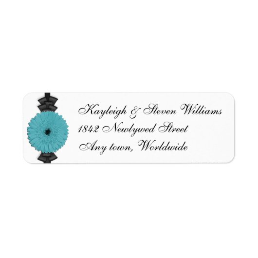 Gerber Daisy Return Address Label (Vorne)