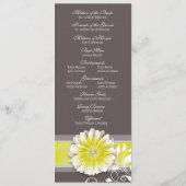Gerber Daisy Scroll 1 Wedding Program gelb Programm (Rückseite)