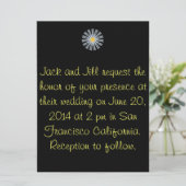 Gerber Daisy Wedding Einladung (Stehend Vorderseite)