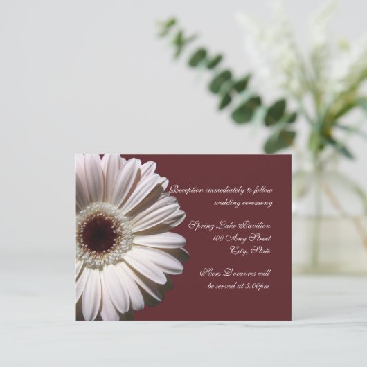 Gerber Daisy Wedding Einladung (Stehend Vorderseite)